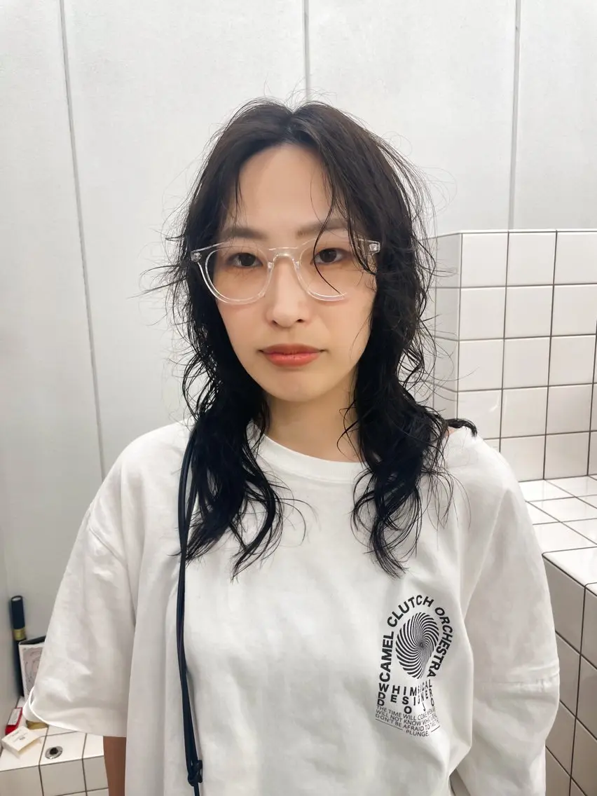 ミディアム パーマ カット パーマ 関 京磨のヘアスタイル