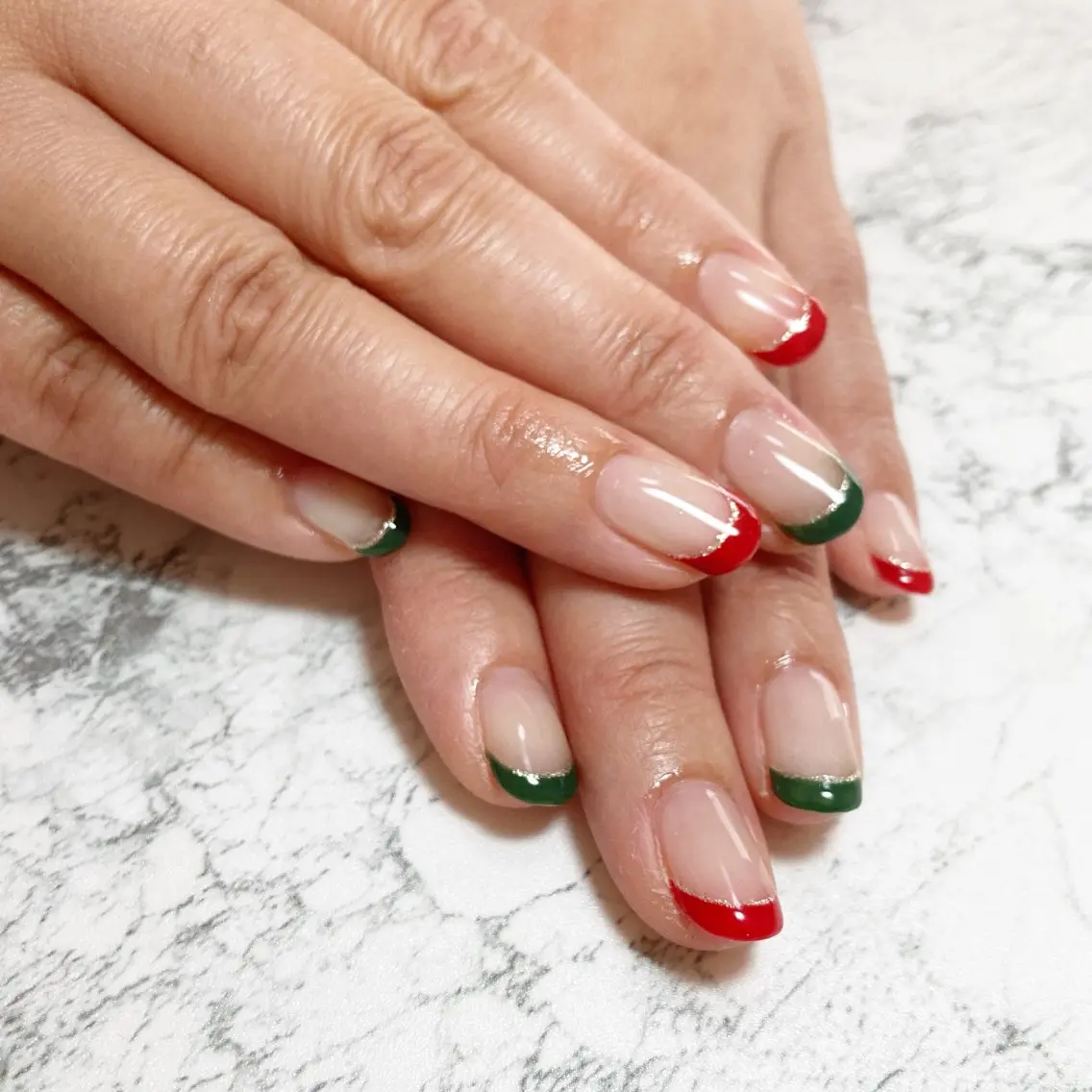 ネイル フレンチネイル 手書きが得意🖌️ Y’s  nailのネイルデザイン