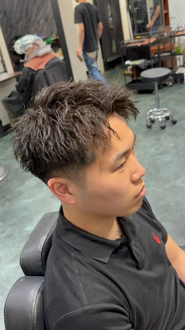 パーマ メンズ カット パーマ 嶋田 海輝斗のヘアスタイル