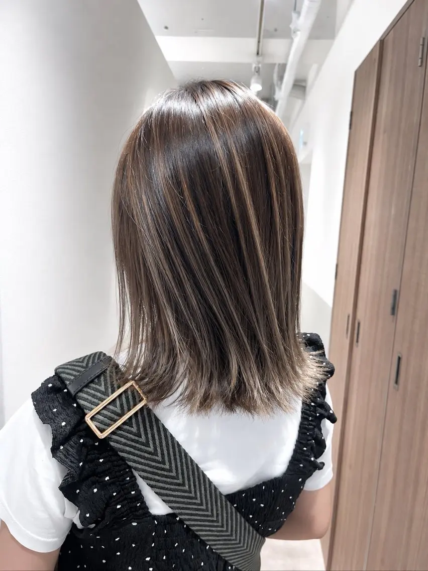 ミディアム カラー カット ヘアカラー トリートメント 🍀ナガヤマ ヒデアキ🍀のヘアスタイル
