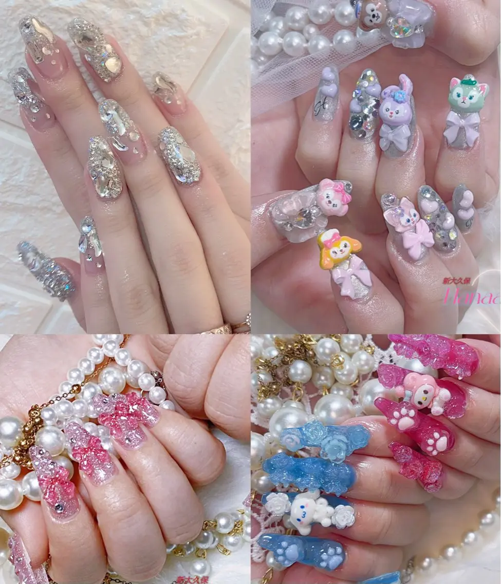 セミロング ハンドネイル Hanaai Salon新大久保店のネイルデザイン