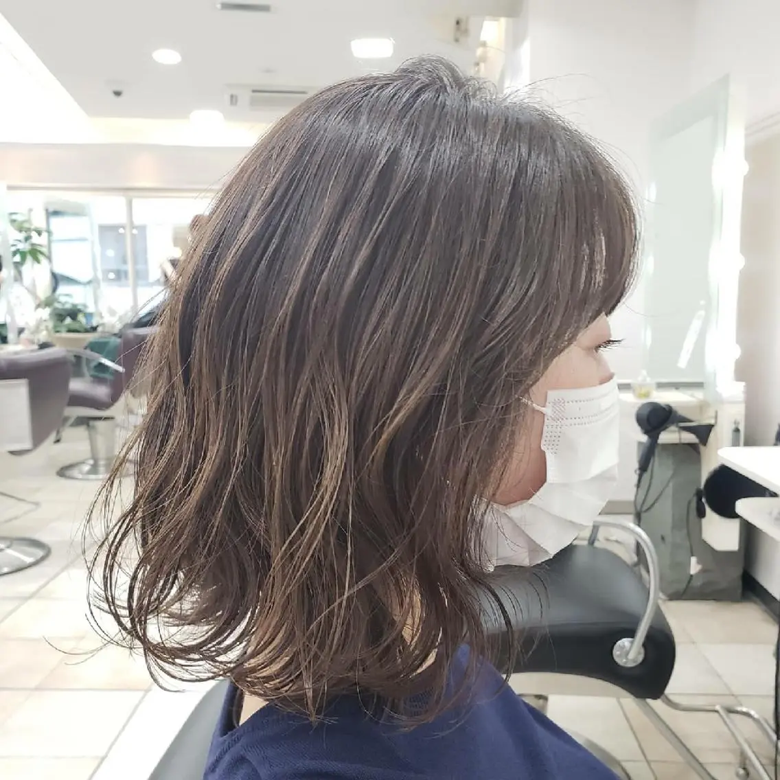 ミディアム カラー イルミナカラー 髪質改善 似合わせカット 縮毛矯正 トリートメント カット ヘアカラー トリートメント ボブ・ロブ　福田 泰久✂️✨のヘアスタイル