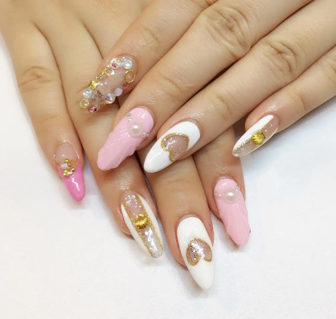 ネイル クリアネイル ラメ(グリッター) パステルネイル ピンク スカルプネイル nail salon Soeurのネイルデザイン