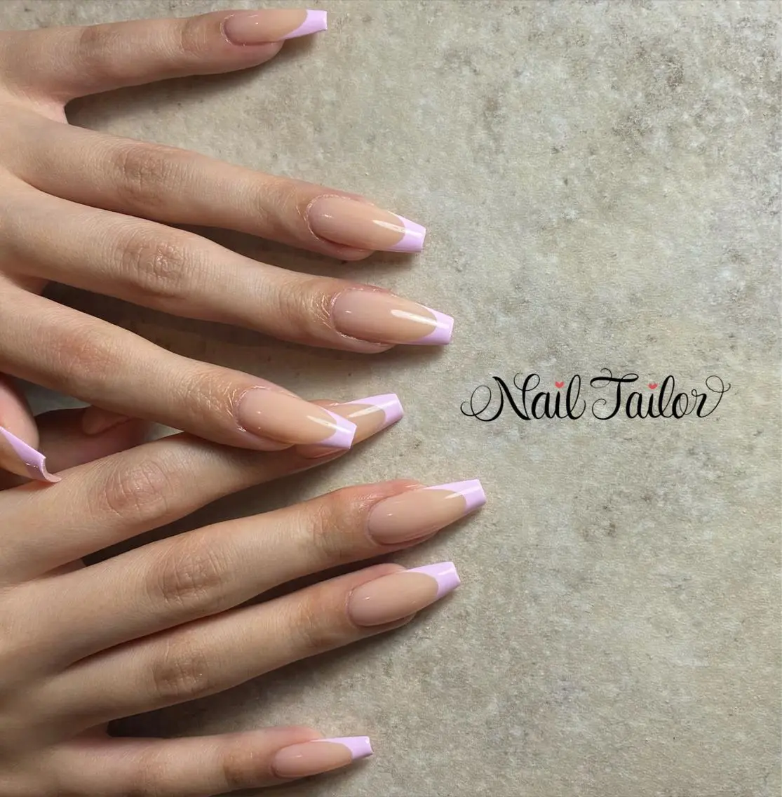 ネイル 長さ出し フレンチネイル ジェルネイル ロングネイル ワンカラーネイル ハンドネイル NailTailor ネイルテイラーのネイルデザイン