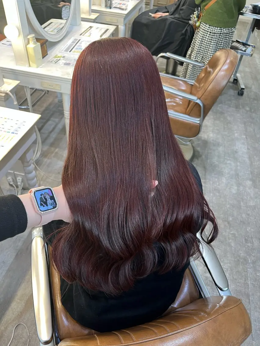 カラー レッドカラー ヘアカラー エクステ🎀 暖色カラー🎀amiのヘアスタイル
