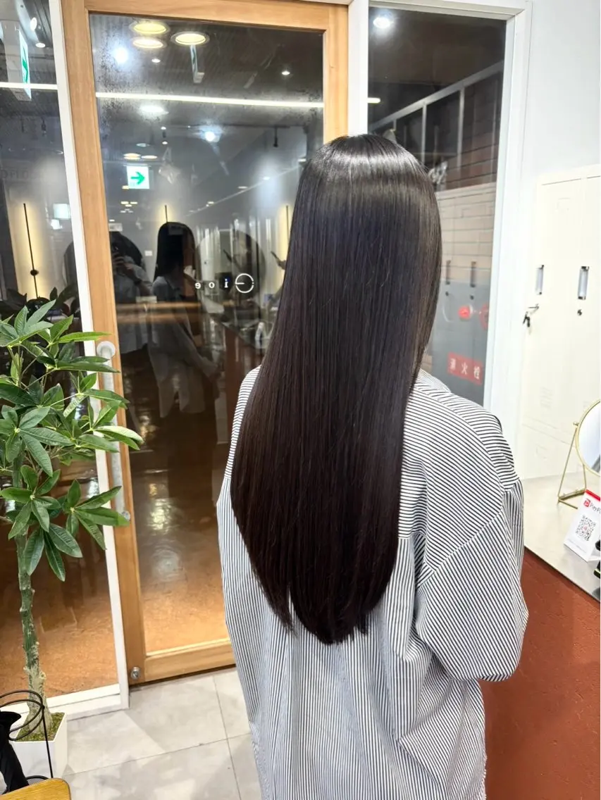 ロング 髪質改善 縮毛矯正 トリートメント 縮毛矯正 リキ/髪質改善 /縮毛矯正🫧のヘアスタイル