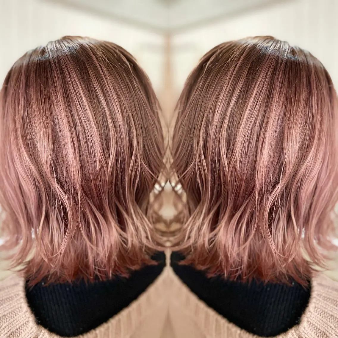 セミロング カラー パーマ ヘアアレンジ アッシュ バレイヤージュ ベージュカラー ブリーチ 透明感カラー 👑指名率No.1 👑坂口飛翔のヘアスタイル