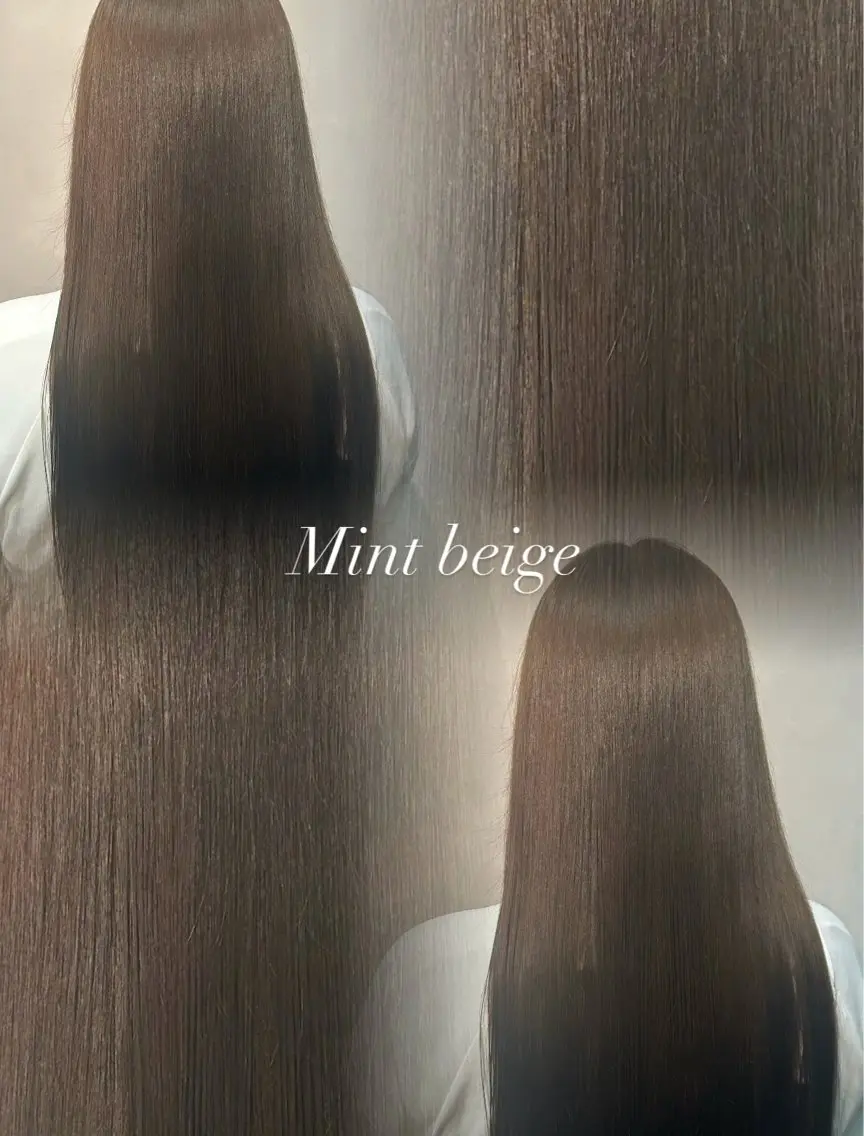 ロング カラー ベージュカラー 透明感カラー ミント ミントベージュ カット ヘアカラー トリートメント 渋谷/トレンドヘア 🦋🤍ふうかのヘアスタイル