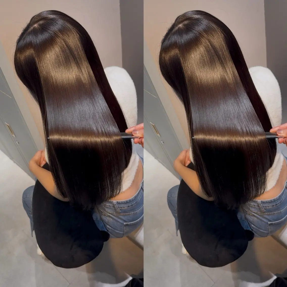 ロング カラー 透明感カラー 髪質改善 韓国風ヘア 似合わせカット トリートメント カット ヘアカラー 縮毛矯正 新宿/髪質改善支持率 No.1💍yasuのヘアスタイル