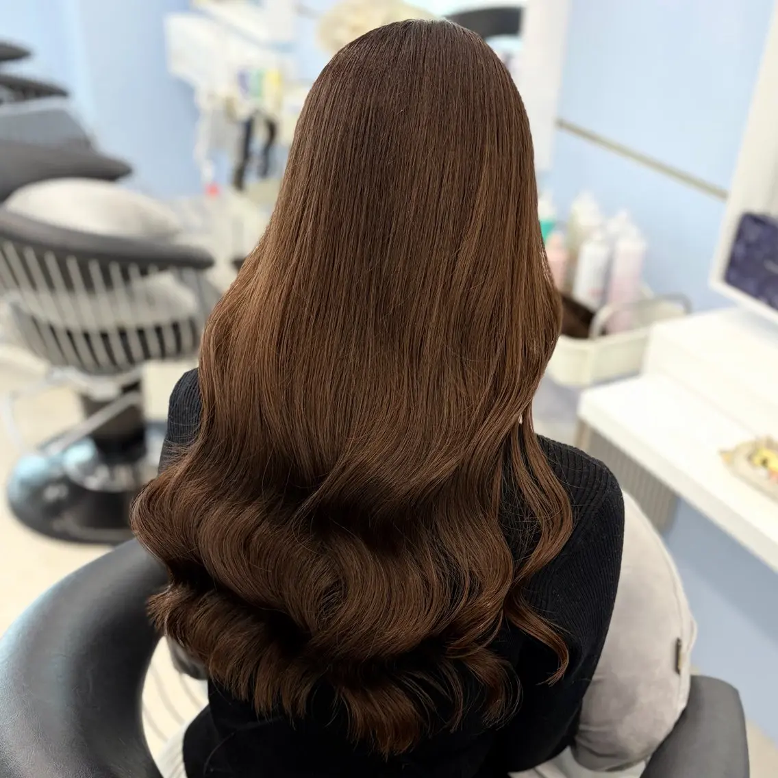 ロング カラー アッシュ アッシュブラウン ブリーチ ブラウンカラー ブリーチなしカラー カット ヘアカラー 🥣あゆ/梅田/ハイ トーン/ブリーチ🩶のヘアスタイル
