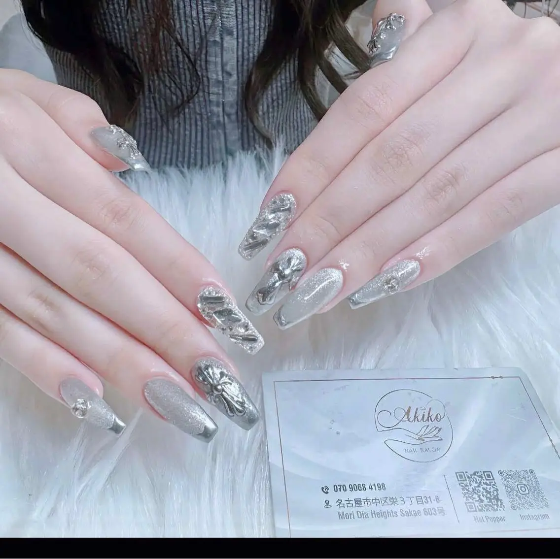 ネイル フットネイル ジェルネイル 韓国ネイル マグネットネイル 持ち込み ハンドネイル AKIKO ネイルサロンのネイルデザイン