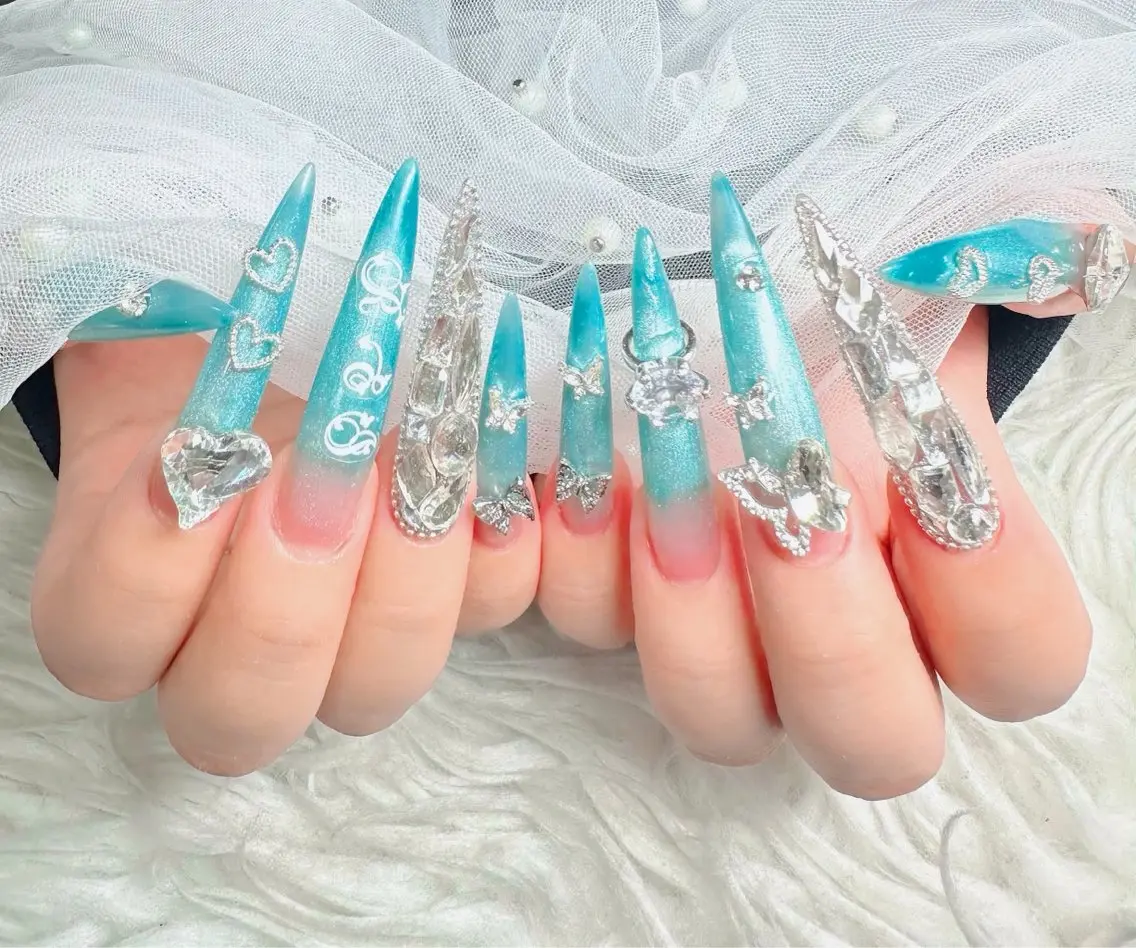 ネイル フットネイル フレンチネイル グラデーション 韓国ネイル ロングネイル ハンドネイル Hani Nail Salonのネイルデザイン