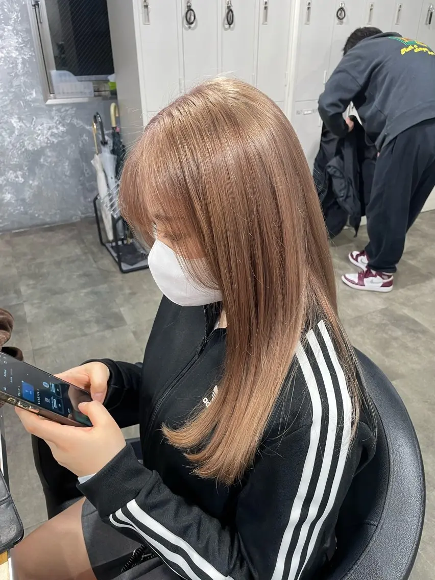 ロング ヘアカラー ハイトーン 横浜💞ミオのヘアスタイル