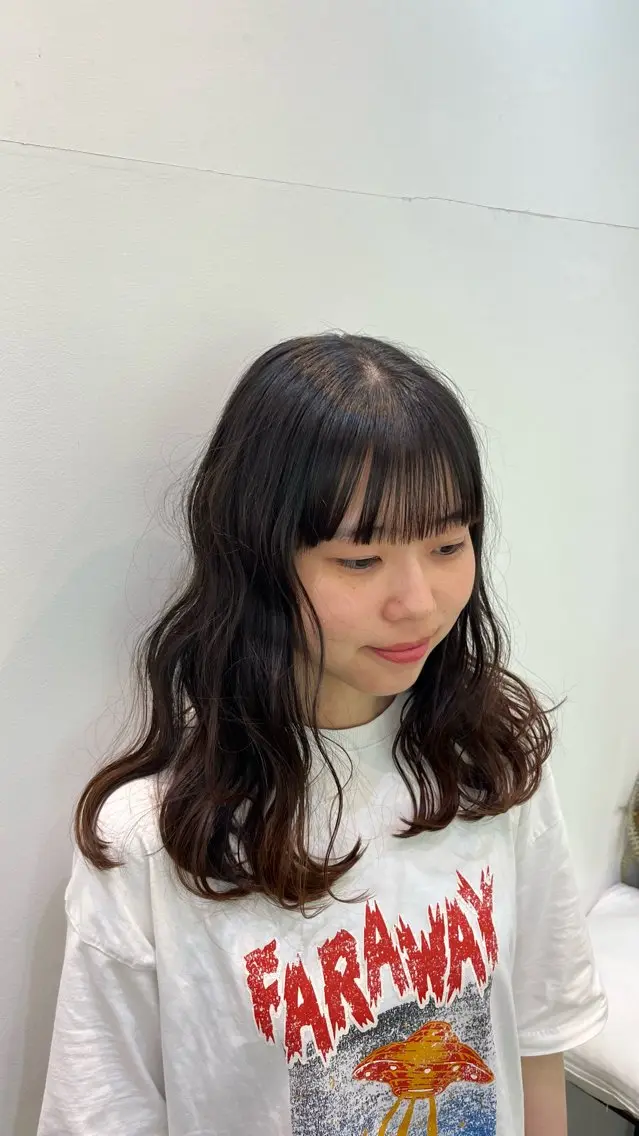 ロング パーマ 岡野 豪のヘアスタイル