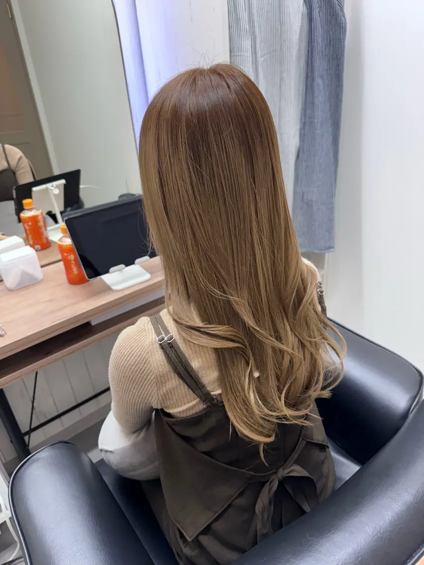 ロング カラー アディクシーカラー イルミナカラー クオルシアカラー 髪質改善 韓国風ヘア 艶髪改善師/高橋潤 /縮毛矯正のヘアスタイル