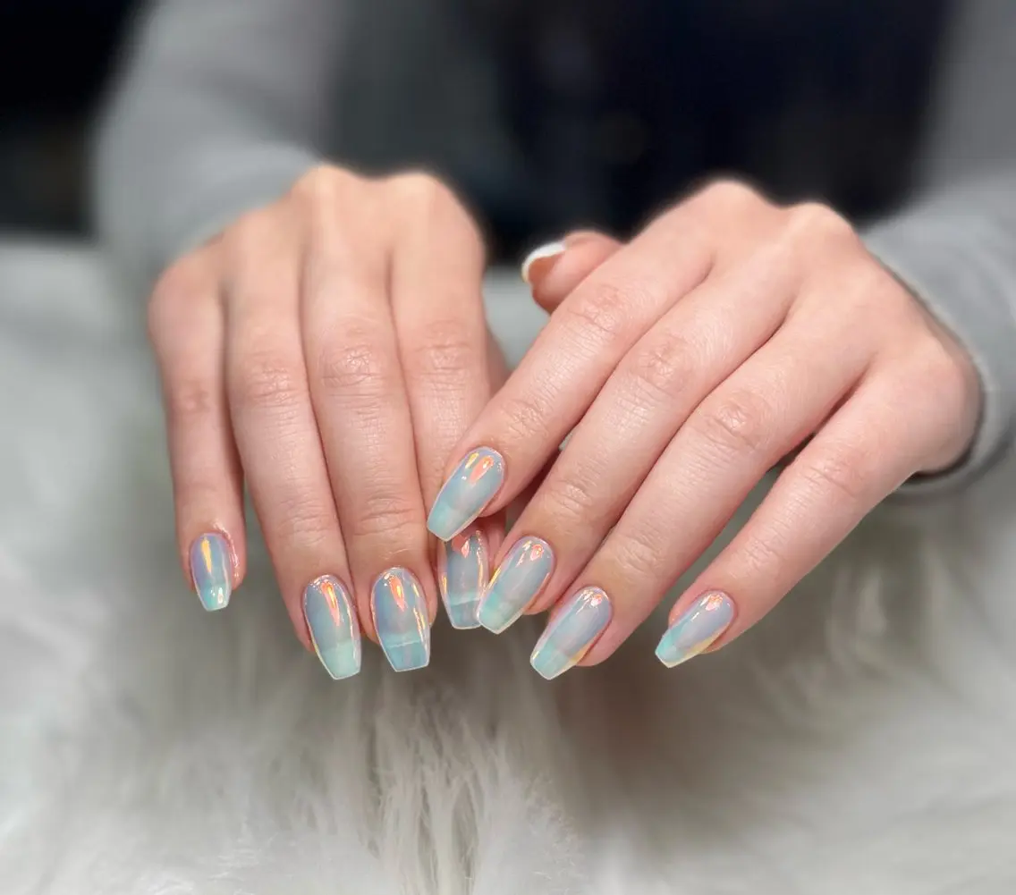 ネイル オーロラネイル チークネイル フットネイル フレンチネイル ジェルネイル Nichi Nailsのネイルデザイン