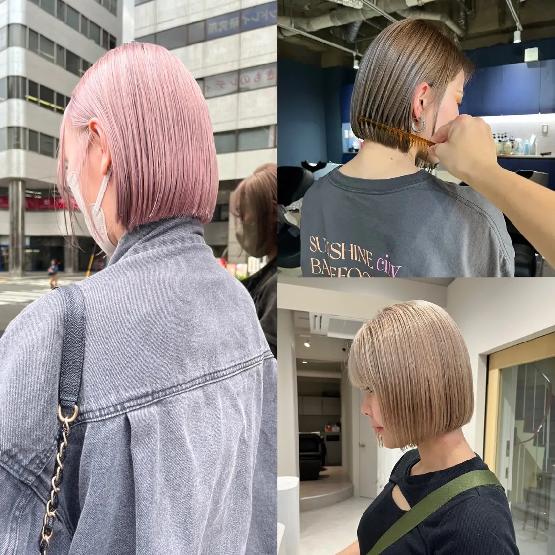 ショート カット ヘアカラー ハイトーン/ ボブ 中村麟のヘアスタイル