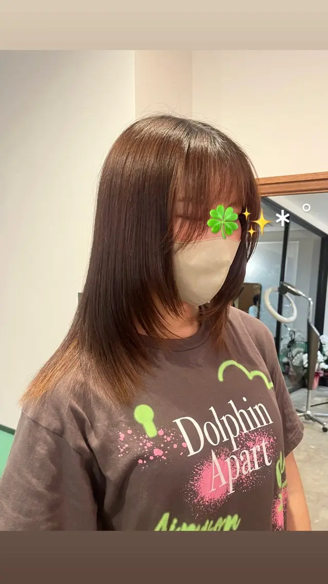 ロング 顔周りカット SEE-SAW． MANAKAのヘアスタイル