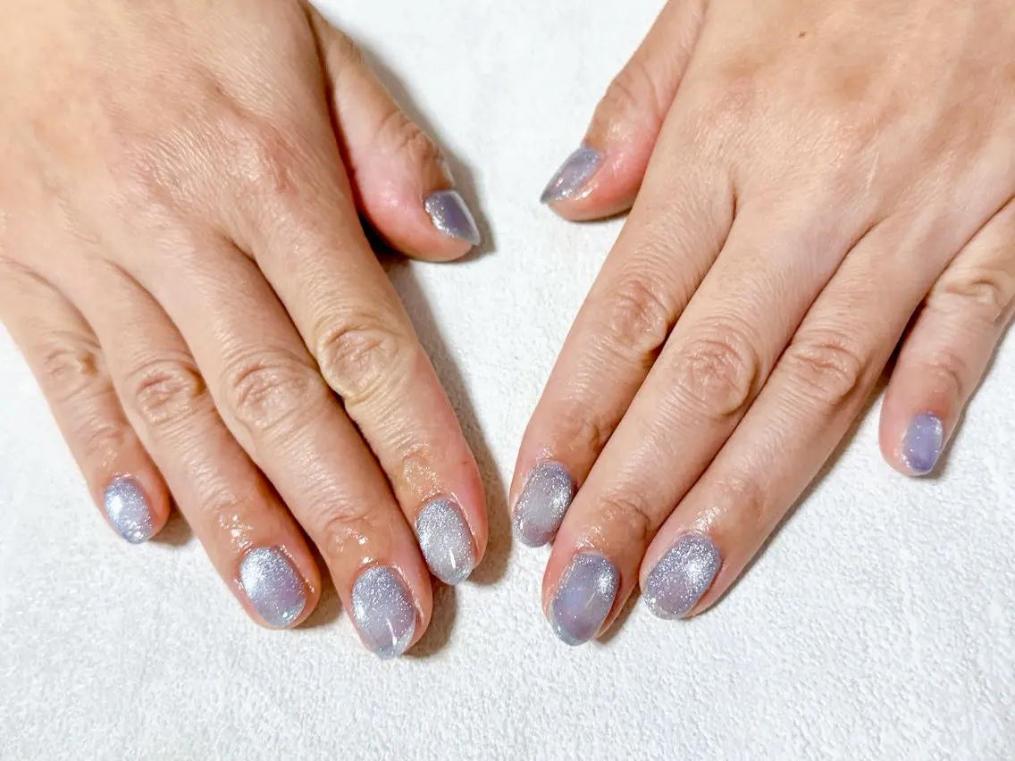 ネイル オーロラネイル フットネイル フレンチネイル ジェルネイル マグネットネイル ハンドネイル mogunail &blowのネイルデザイン