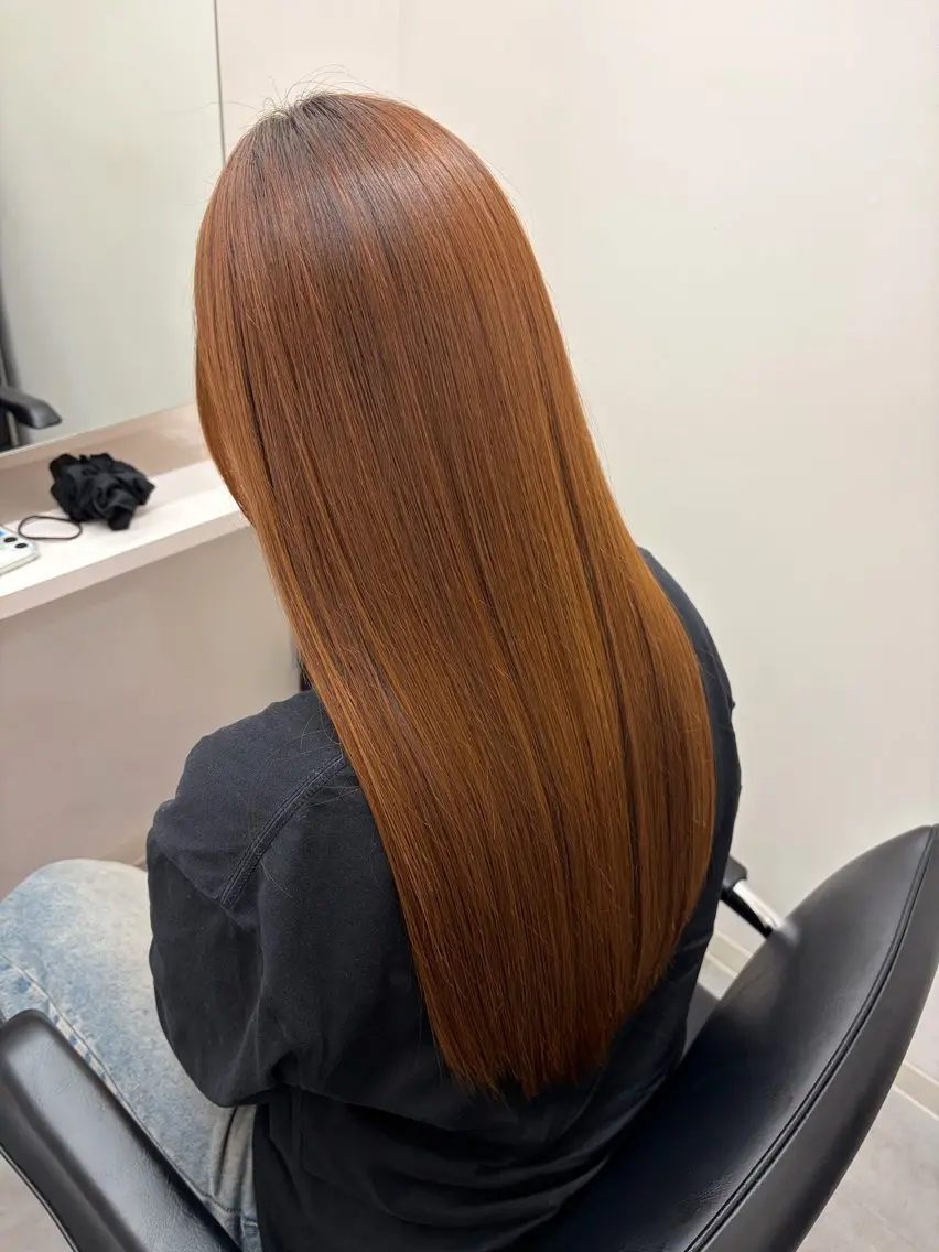 ロング 髪質改善 トリートメント ヘアカラー トリートメント 髪質改善/縮毛矯正/ 艶カラー/登貴のヘアスタイル