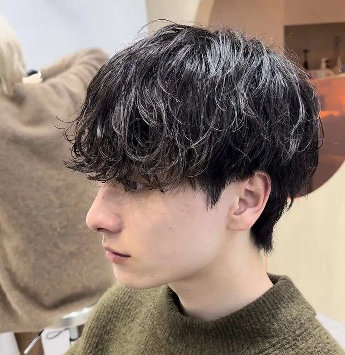 メンズカット+パーマ+トリートメント🌀【11月のお日にち🧘🏼15:30-】和泉市のぞみ野でのご案内🌟の写真