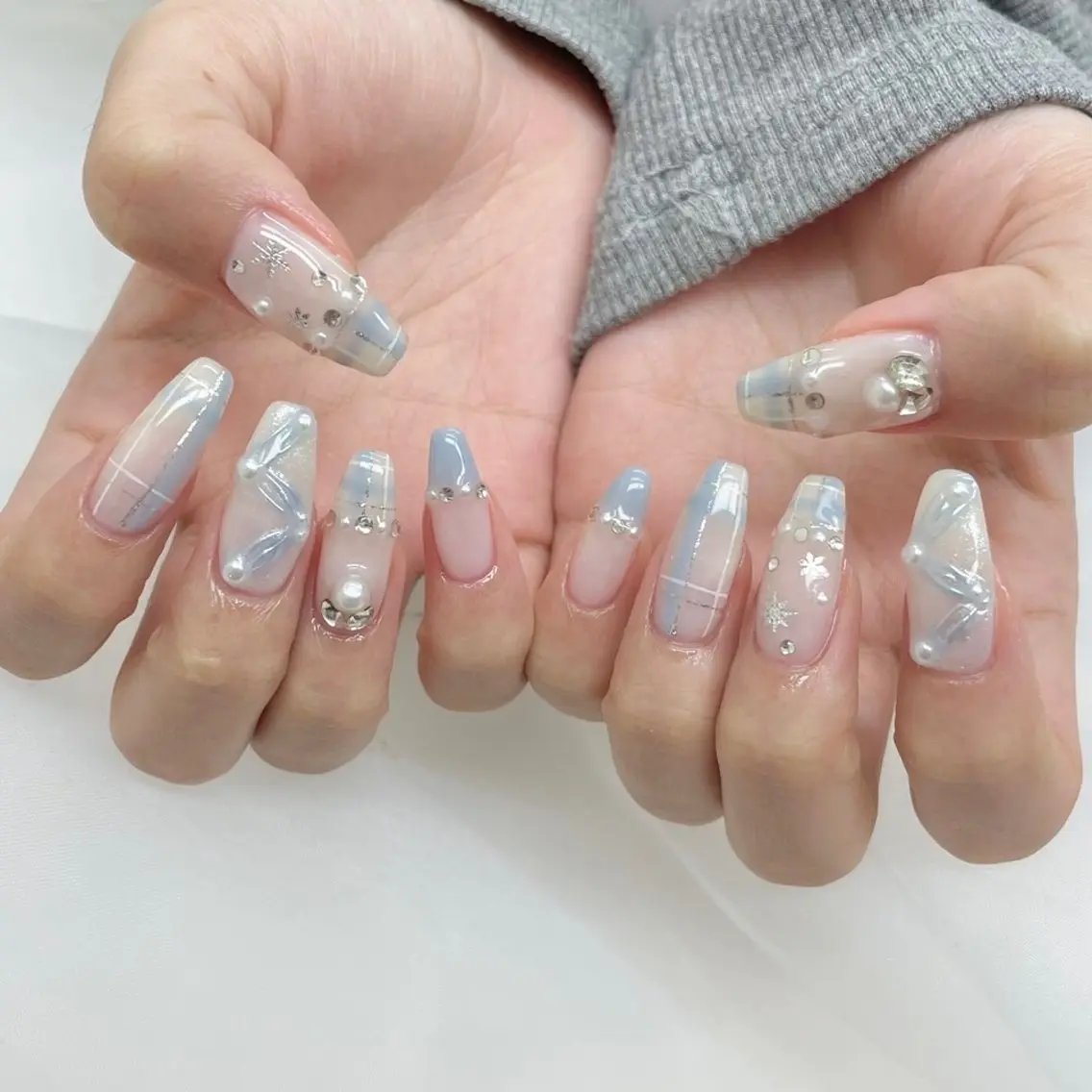 ロング 韓国風ヘア ネイルJaol 池袋のネイルデザイン