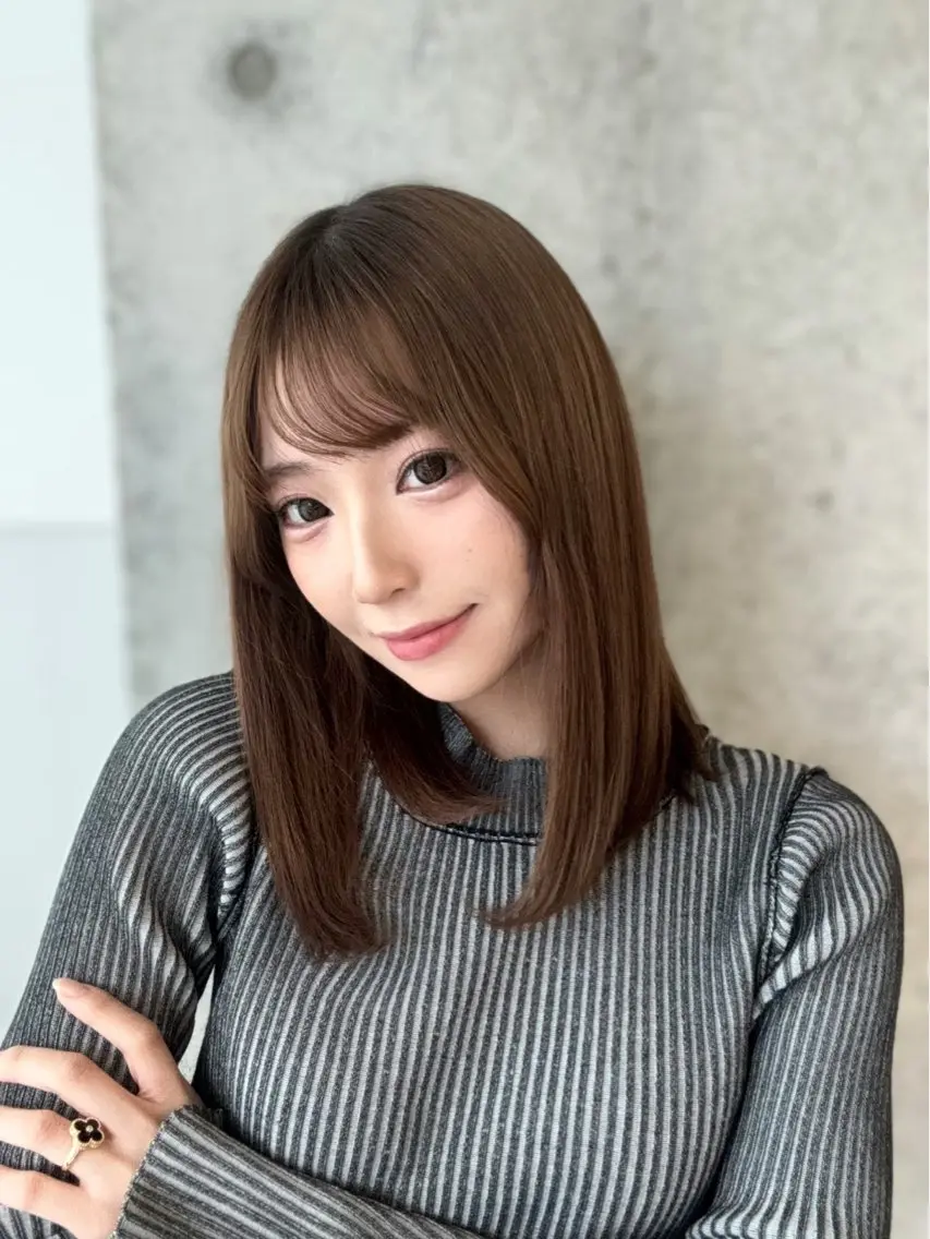 ミディアム トリートメント karina🌿レイ ヤーカット/髪質改善のヘアスタイル