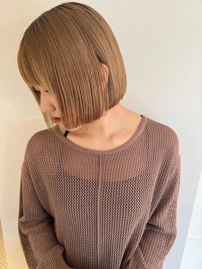 ミディアム カラー カット ヘアカラー トリートメント 表参道🌿赤み消し カラー/チナツのヘアスタイル
