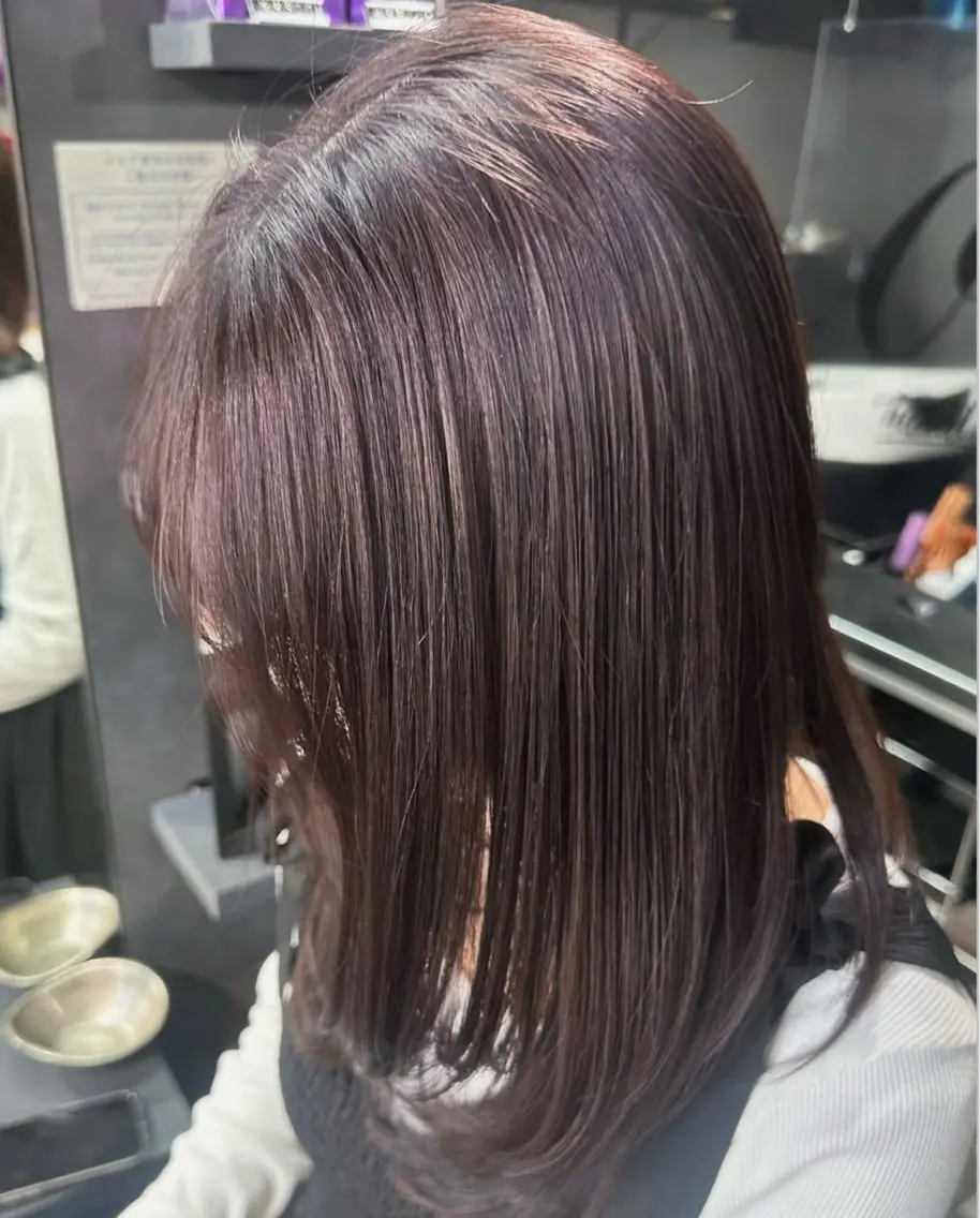 カラー グレージュ ラベンダーカラー ラベンダーグレージュ ラベンダーグレー ヘアカラー ゆいな 🎀のヘアスタイル