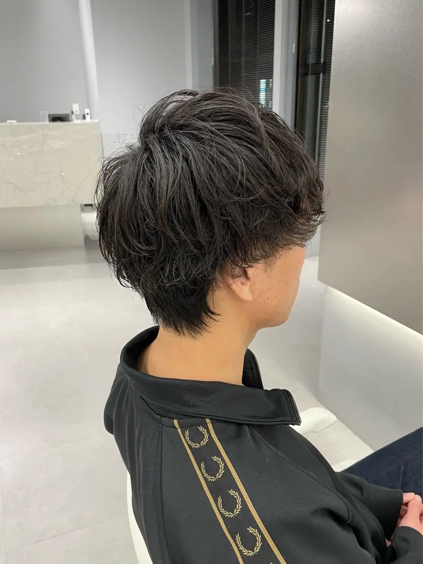 メンズ マッシュ メンズパーマ カット 黒田 優里 🎀🫧のヘアスタイル