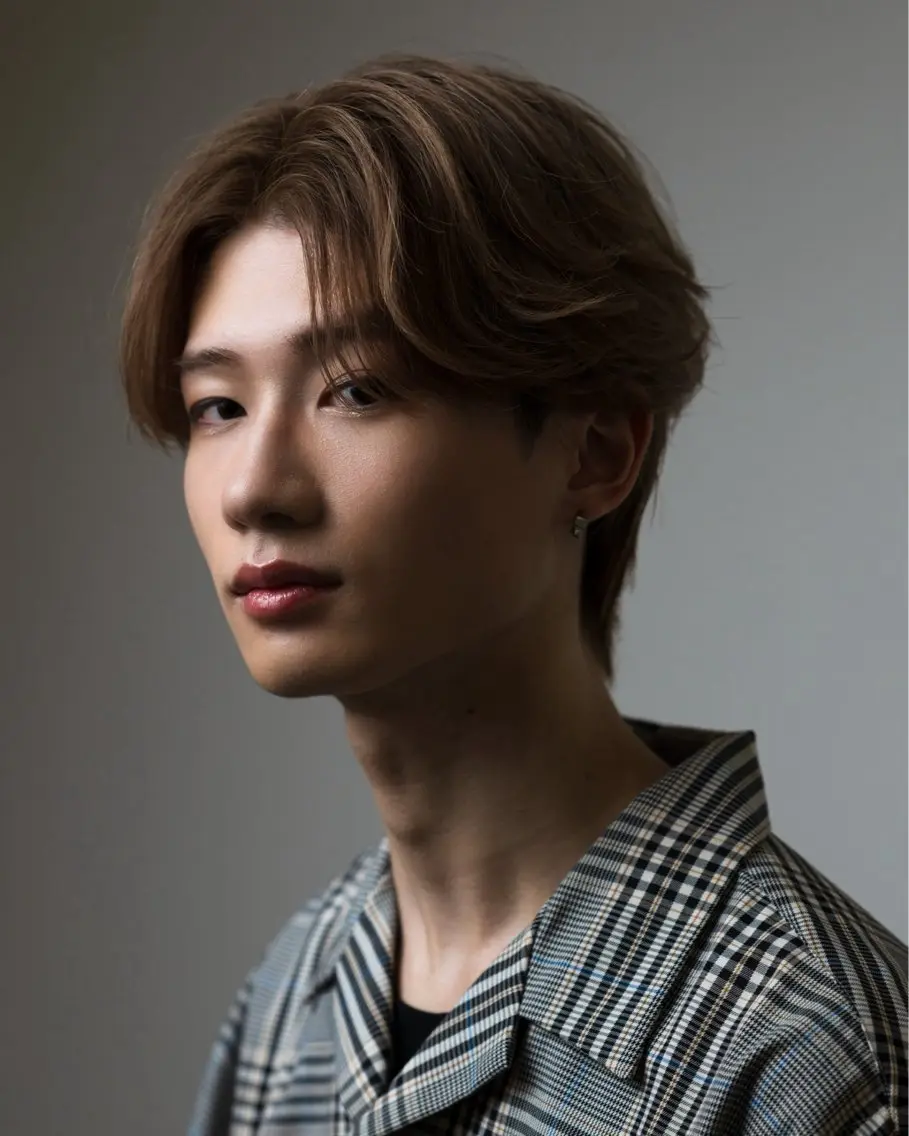 パーマ メンズ センターパート マッシュ メンズパーマ メンズショート カット 齋藤 大輔のヘアスタイル