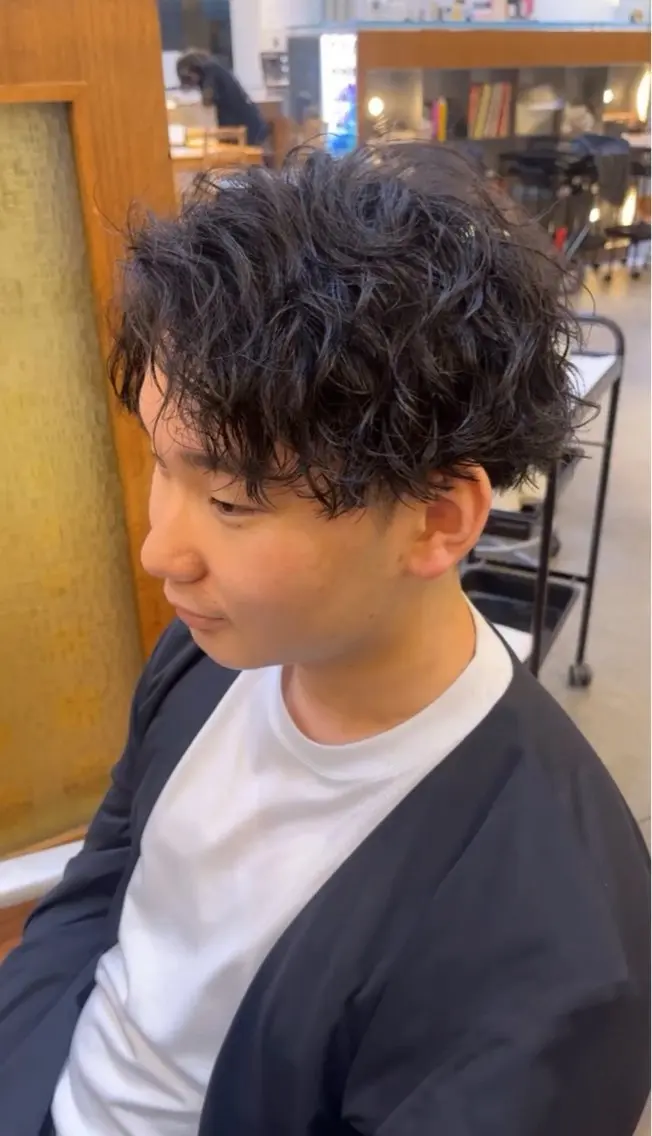 パーマ メンズ カット パーマ トリートメント 垢抜けのあっきー/ 本厚木徒歩1分のヘアスタイル