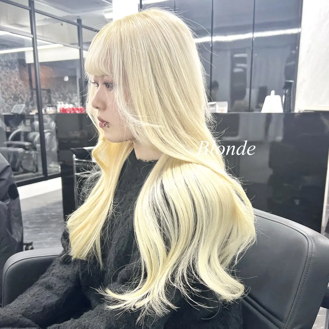 ロング カラー シールエクステ ハイトーンカラー エクステ ヘアカラー エクステ シールエクステ特化 ハイトーン、NANAのヘアスタイル