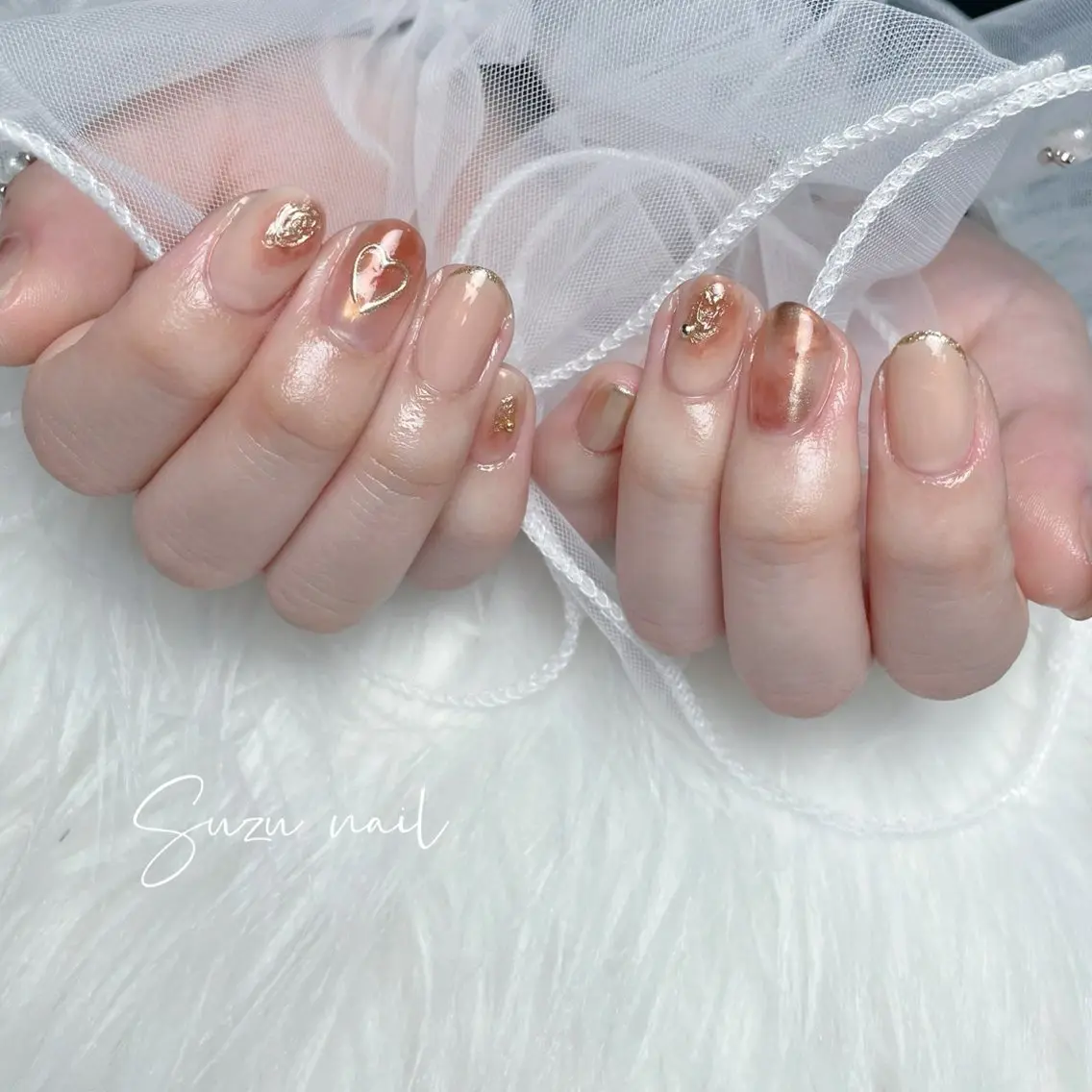 ネイル オーロラネイル ニュアンスネイル ハンドネイル ✨Suzu nail✨のネイルデザイン