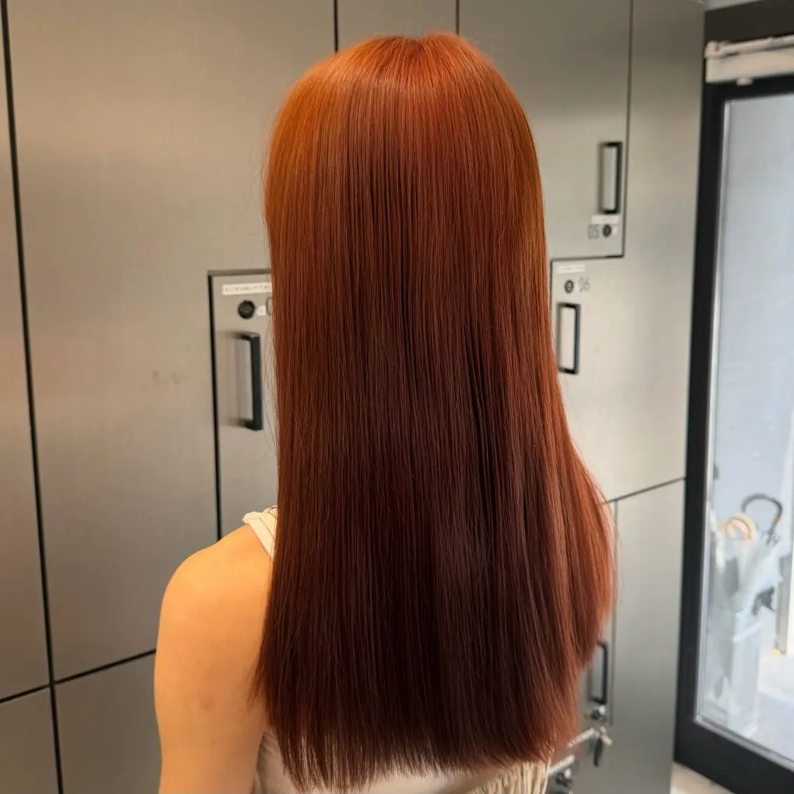 ロング オレンジブラウン カット ヘアカラー トリートメント 海外/大人レイヤー 🇺🇸TOMONAのヘアスタイル