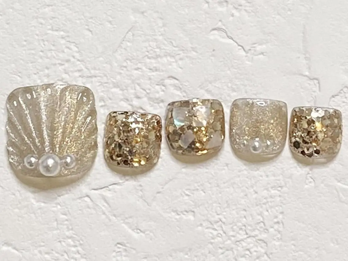 💖オフ込⭐️【FOOT】こだわり定額コース／凝ったフットネイル🪐の写真