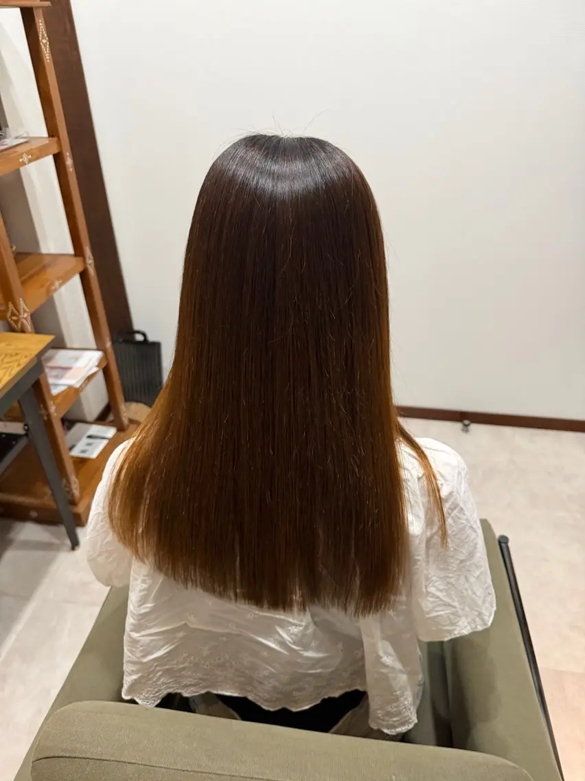ロング 縮毛矯正 縮毛矯正 髪質改善×美髪矯正/ 岡山/総社/出水裕大のヘアスタイル