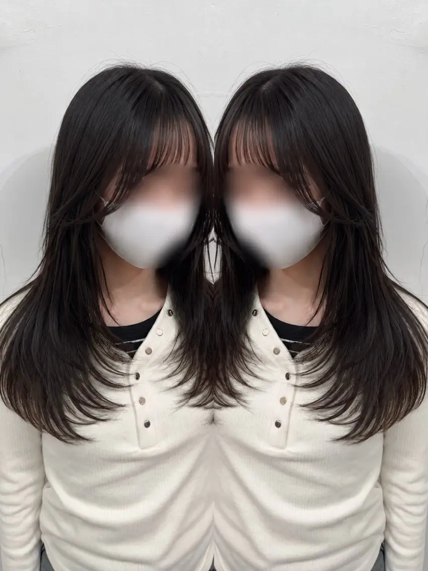 ロング カラー カット ヘアカラー トリートメント 🩵レイヤー✖︎ 髪質改善🩵リョウヤのヘアスタイル