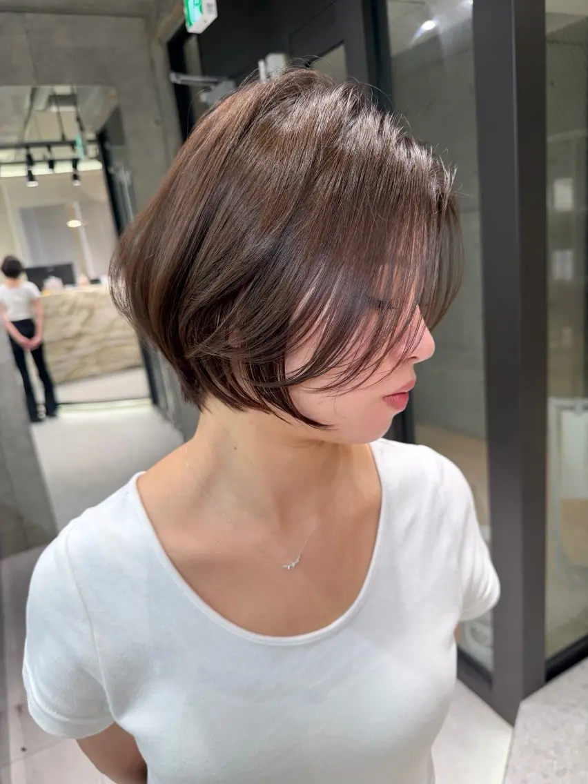 ショート カラー カット ヘアカラー トリートメント 🌟透明感カラー× 小顔カット いっせいのヘアスタイル