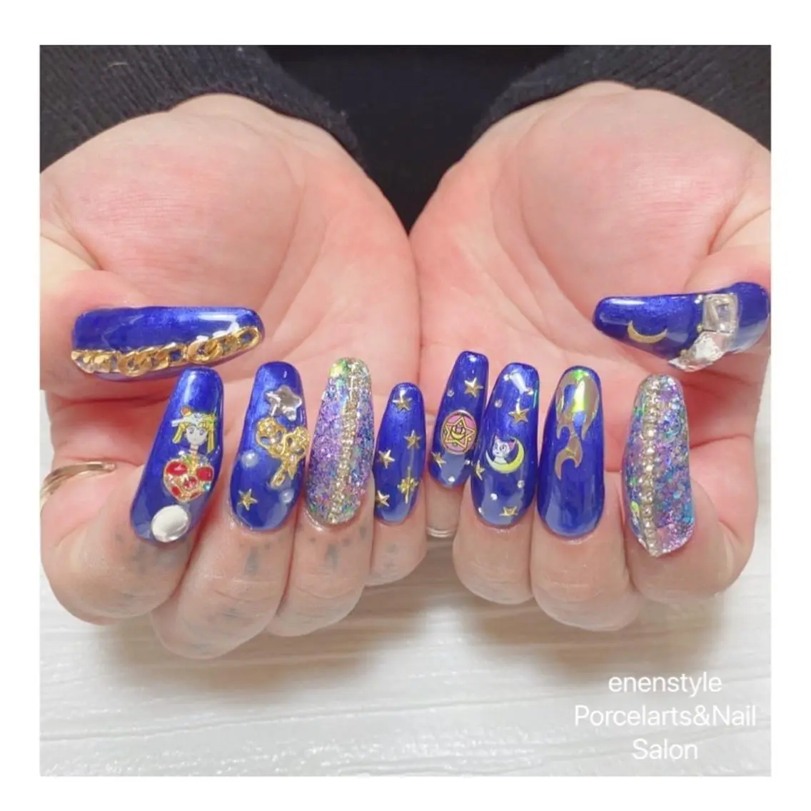 ロング 🐾enen style 🐾のネイルデザイン