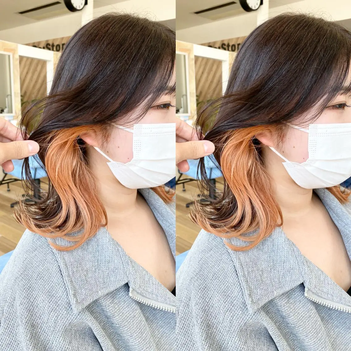 ミディアム ケアブリーチ 黒瀬有汰のヘアスタイル