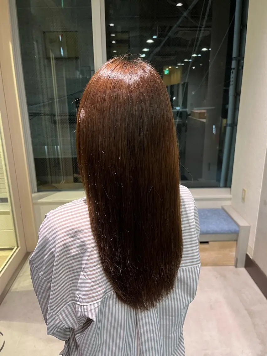ロング カラー 松野 航青のヘアスタイル