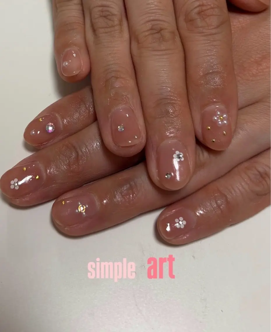 ネイル アートネイル 持ち込み シンプルネイル xoxo_nail 🎀FUKAのネイルデザイン