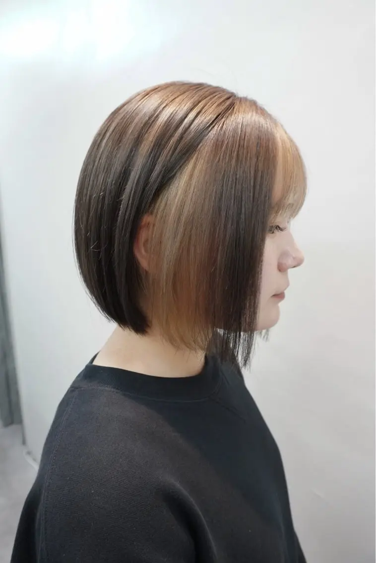 ミディアム カラー ショートカットモデル 🧃Shionのヘアスタイル