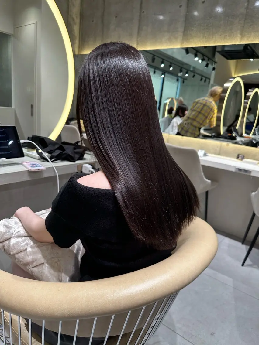 ロング カット 縮毛矯正 トリートメント 《髪質改善✖️オリー ブ🧸》小嶋拓也のヘアスタイル