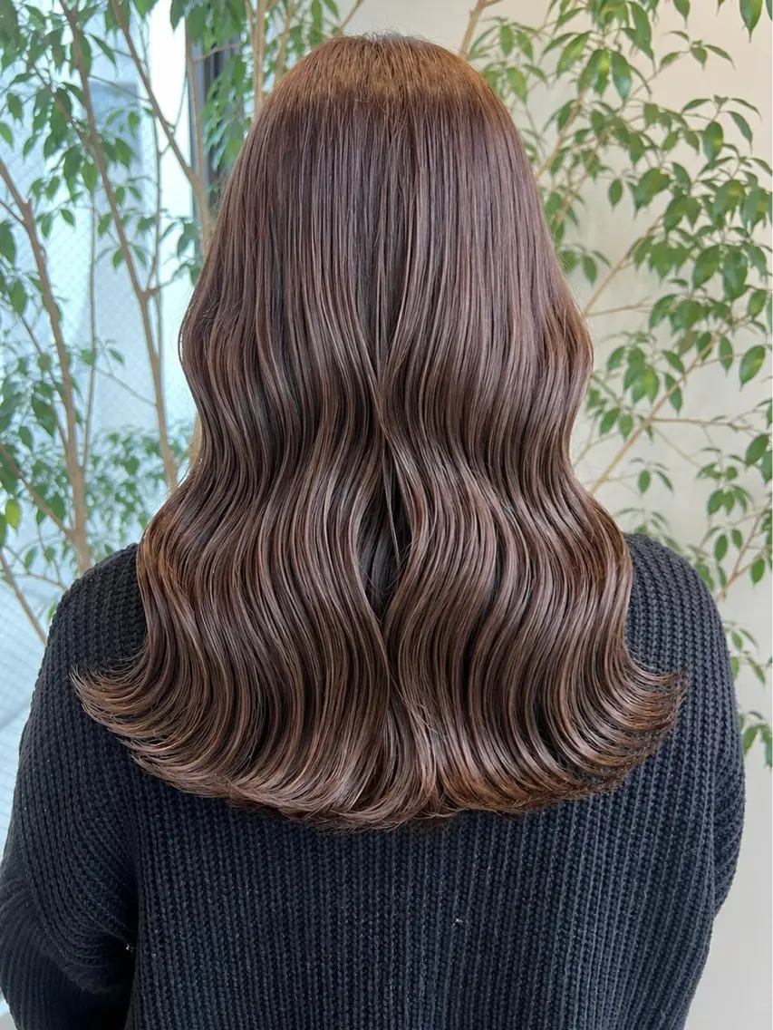 セミロング カラー カット ヘアカラー トリートメント 角岡 真帆/ボブ/髪質改善のヘアスタイル