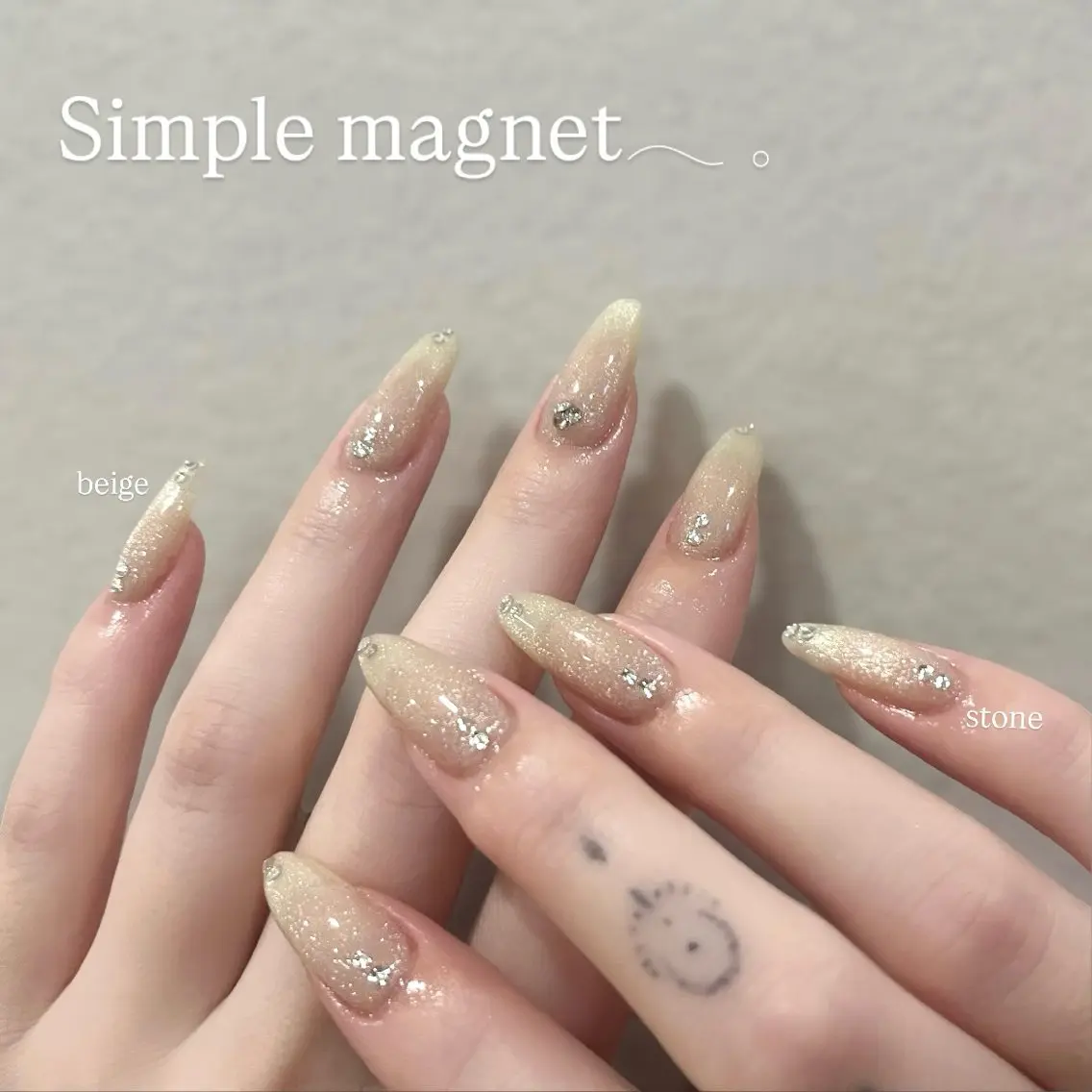 ネイル キラキラネイル マグネットネイル シンプルネイル ストーンネイル ハンドネイル ♡Tajima Yumeka♡のネイルデザイン