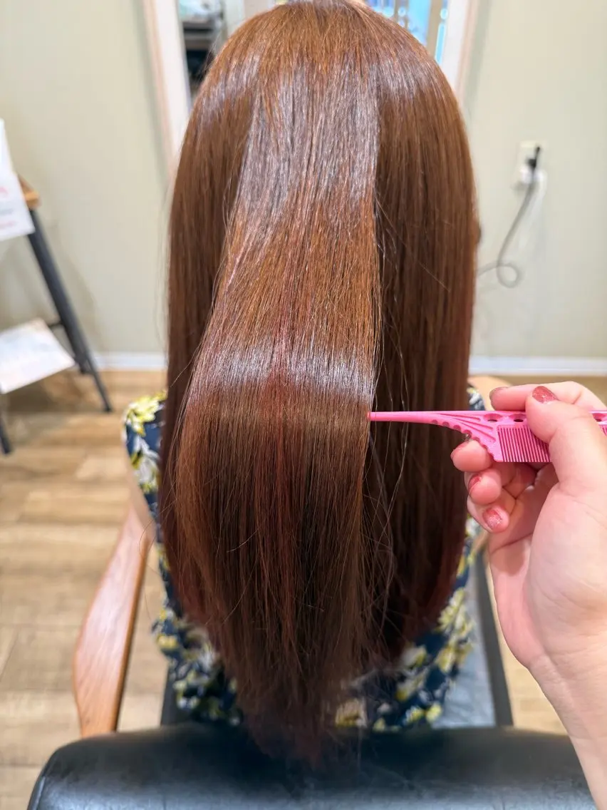カラー ブラウンカラー ピンクカラー rocca糸島店 リサのヘアスタイル