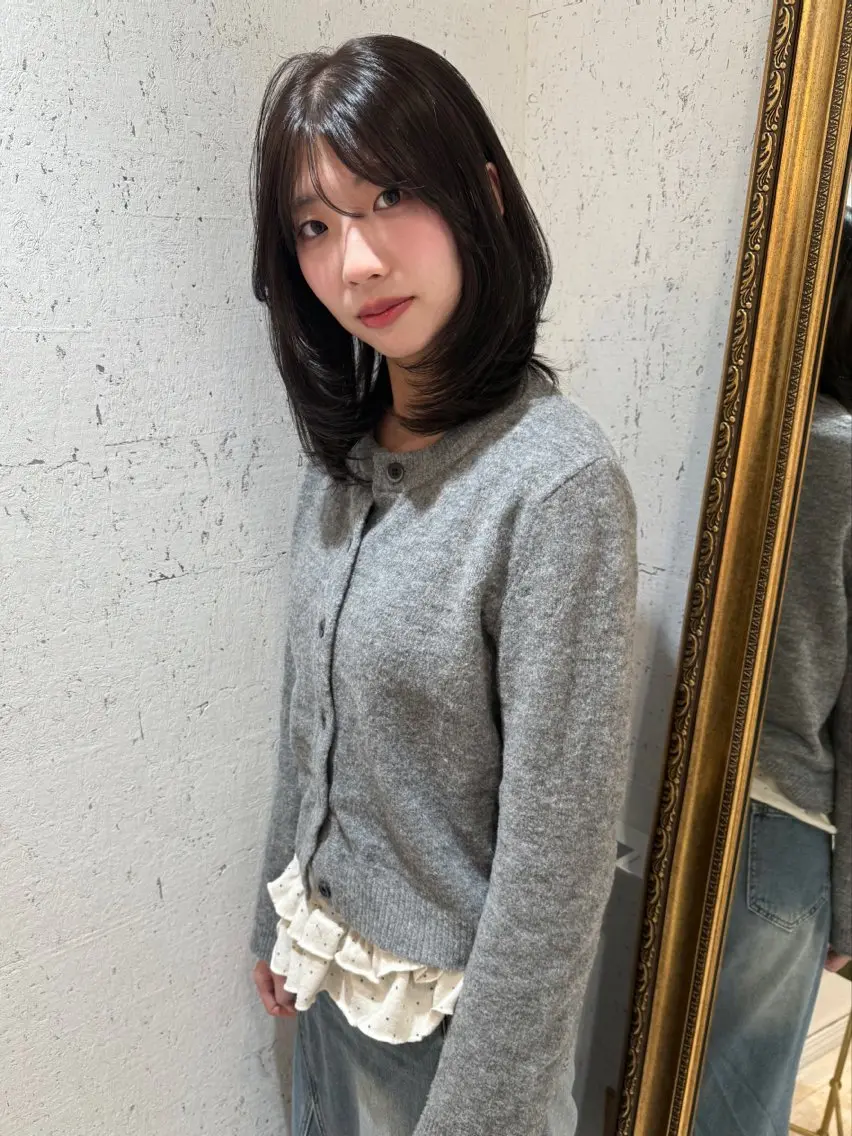 ミディアム カラー 透明感カラー カット ヘアカラー トリートメント mai / linoah˚✧のヘアスタイル