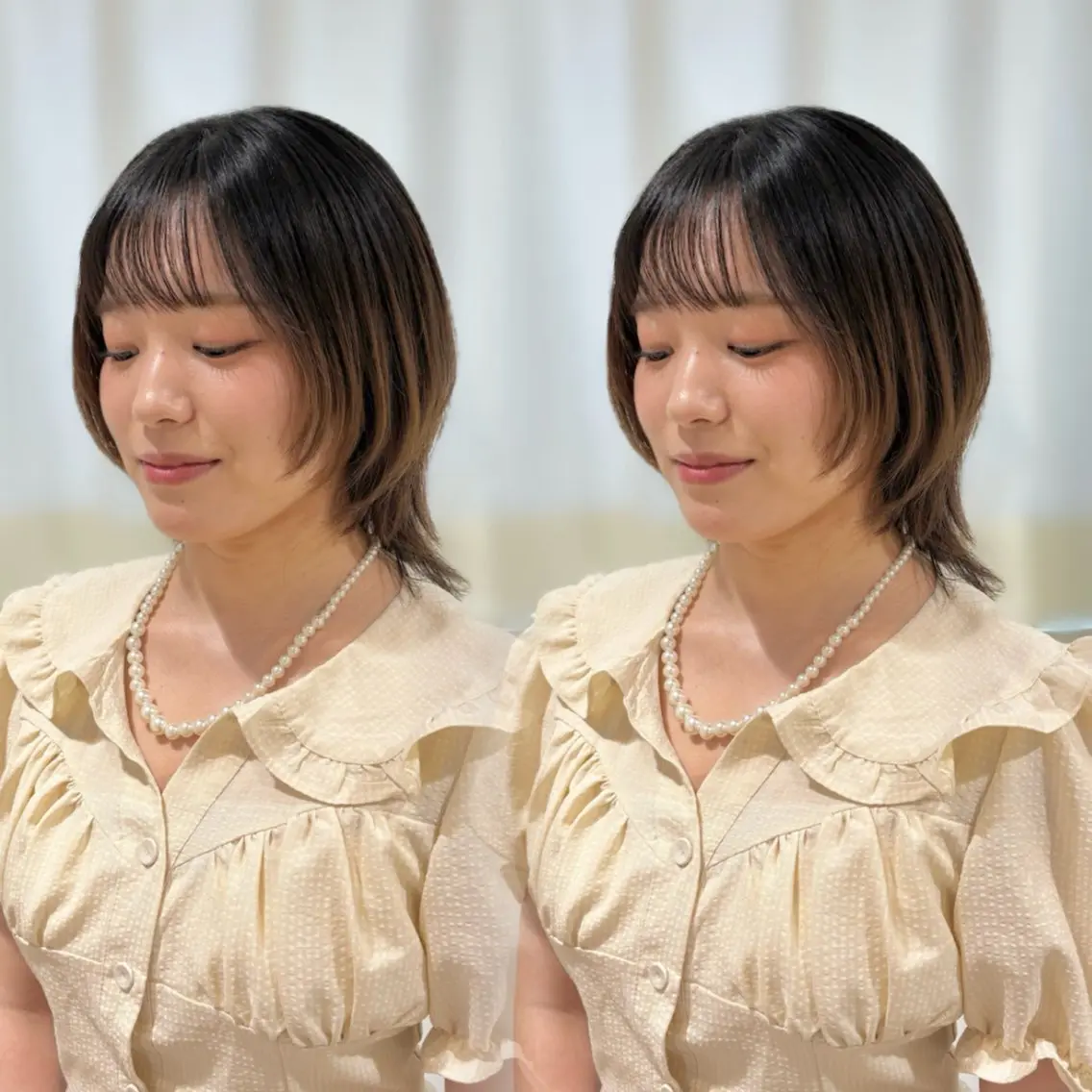 ミディアム ボブ ウルフカット カット Kurumi 🩰カットモデル募集のヘアスタイル